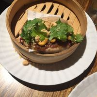 ‘BBQ pulled pork’ bao at Flax & Kale - Sant Pere Mes in Barcelona