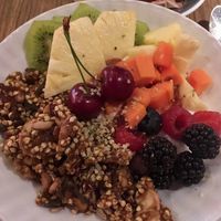 Coconut parfait for breakfast at Flax & Kale - Sant Pere Mes in Barcelona