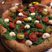 Vegan Mascarpone pizza  at Flax & Kale - Sant Pere Mes in Barcelona