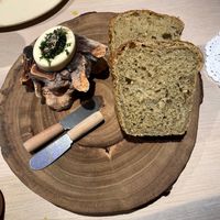 the most amazing rye bread I've ever had at El Invernadero de Rodrigo de la Calle in Madrid