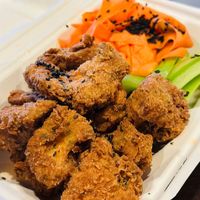 Sticky orange chickenn  at The Veggie in Madison