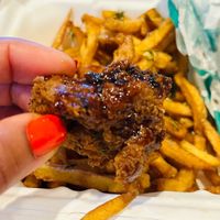 Sticky orange chicken  at The Veggie in Madison