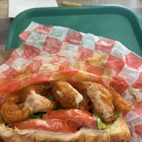 Buffalo Shrimp Po Boy  at The Veggie in Madison