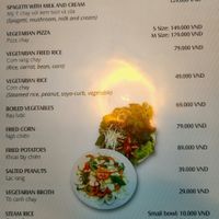 El Domo. Vegetarian menu pages at HAN - El Domo - Int Terminal  in Hanoi