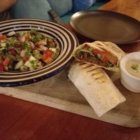 Wrap and salad at Chana Masala in Koh Phangan