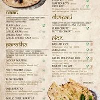 Menu april 2020 at Chana Masala in Koh Phangan