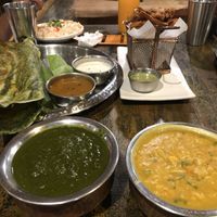 Palak tofu and khichdi  at Chana Masala in Koh Phangan