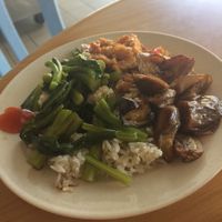 Green, aubergine and tofu  at  Fatty Mama 肥妈家乡素食 in Ipoh