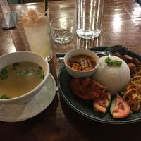 Broke Rice and a Lychee beverage   at Au Lac Royal Vegan Cuisine woden in Phillip