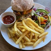 Burger at One Sixty in Burnley