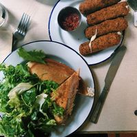 ‘Chorizo’ toastie and notzarella sticks! at The Blacksmith & The Toffeemaker in London