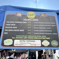 Menu  at Falafel Zaki Zaki in London