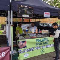 Lovely guys at Falafel Zaki Zaki in London