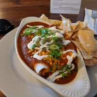 Sweet potato enchiladas at Sundial Cafe in Eugene