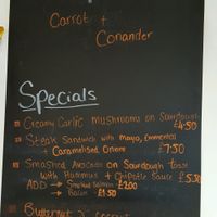 Specials Menu at The Guard Room in Plymouth