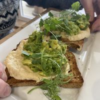 Smashed avocado and hummus toast  at The Guard Room in Plymouth