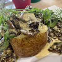 Creamy mushroom jacket potato  at The Guard Room in Plymouth