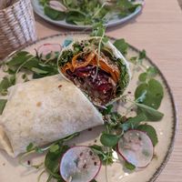 Seitan Wrap at Aloha Cafe in Sesimbra