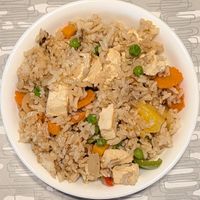 Pineapple Fried Rice with tofu and no egg at Honey Jar Cafe in Portland