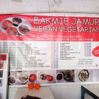 menu at Bakmie Jamur in Jakarta