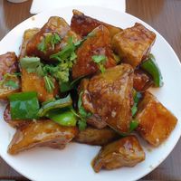 Eggplant, Potato, + Capsicum Stirfry $17.80 at Chinese Noodle House in Haymarket