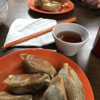 Front centre fried eggplant dumplings at Chinese Noodle House in Haymarket