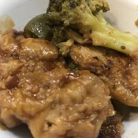 General Tso’s “Chicken” - Tasty! ^o^ has a smooth buttery texture  at Amituofo Vegan Cuisine in Brooklyn