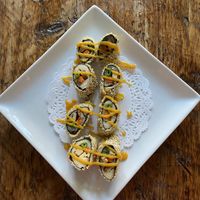 Sesame rolls   at Amituofo Vegan Cuisine in Brooklyn