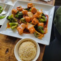 Tofu kinda spicy at Amituofo Vegan Cuisine in Brooklyn