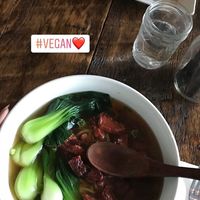 yum lunch at Amituofo Vegan Cuisine in Brooklyn