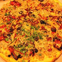 Vegan pizza of the day at Dimond Slice Pizza in Oakland