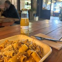 Pasta at Meshek Barzilay Deli in Tel Aviv