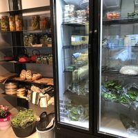 items for sale at Meshek Barzilay Deli in Tel Aviv