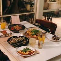 lasagna, pizza, gnocchi all great  at Meshek Barzilay Deli in Tel Aviv