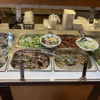 Salads at Meshek Barzilay Deli in Tel Aviv