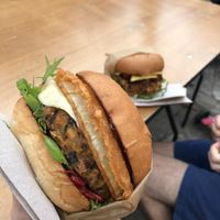 Such tasty burgers  at The Lazy Leek in Cardiff