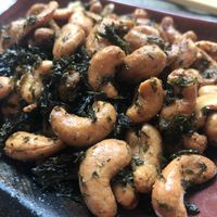 Fired cashews with nori  at Ramen a Mano in Milan
