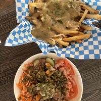 Poutine and a sweet potato bowl  at Planted in Hamilton in Hamilton