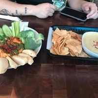Hummus plate and cashew queso at Local Foods - Downtown in Houston