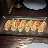 Vegetable gyozas at Hakkasan in Dubai