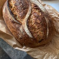 Rye and wheat sourdough loaf   at Zaczyn in Krakow