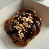 Hazelnut & chocolate bun  at Zaczyn in Krakow