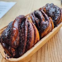 Sweet bread/pastry swirled with chocolate, orange, and walnuts at Zaczyn in Krakow