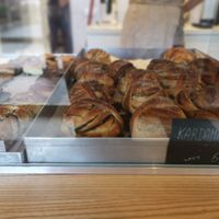 Crumble bun with a nutmeg flavour  at Zaczyn in Krakow