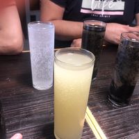 Home made drinks. Ginger, elderberry tea and cola    at Zizinia in Barcelona