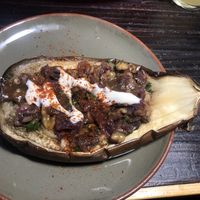 Media berenjena asada y rellena  at Zizinia in Barcelona