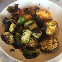 Brussel sprouts, cauliflower, squash  at Flower Child - Downtown in Austin