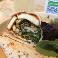 Thai dye wrap - very good and spicy! at Flower Child - Downtown in Austin
