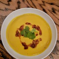 Curried Squash Soup (Dine Downtown '24 vegan option) #Veganuary at Hook and Ladder in Sacramento