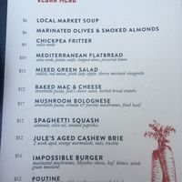 Spring 2018 vegan menu at Hook and Ladder in Sacramento